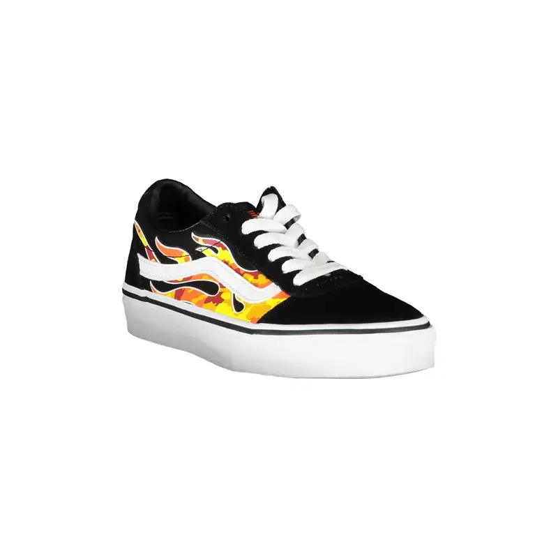 Scarpe Sportive Alte Uomo Nere con Lacci e Dettagli a Contrasto Nero miniatura 2