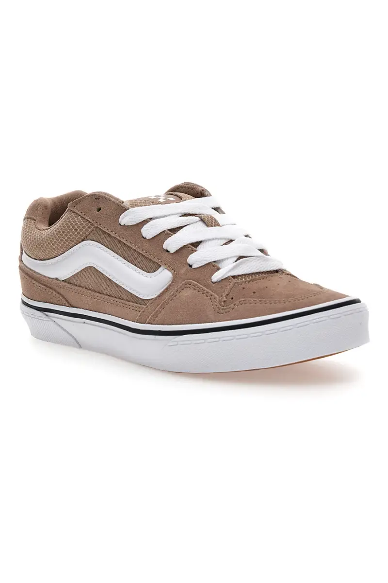 Sneakers beige in suede con dettagli bianchi Vans Caldrone [TAUPE] miniatura 2