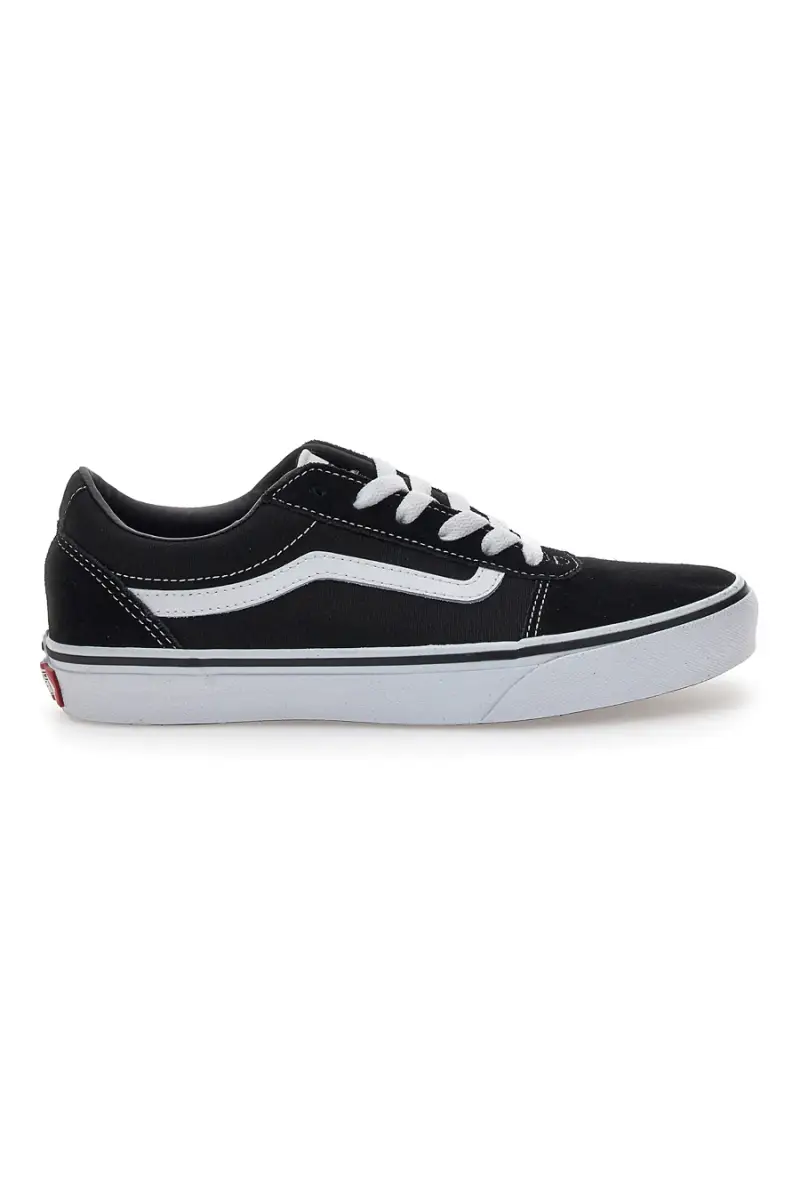 Sneakers Bianche/Nere in Pelle Vans Ward [NERO