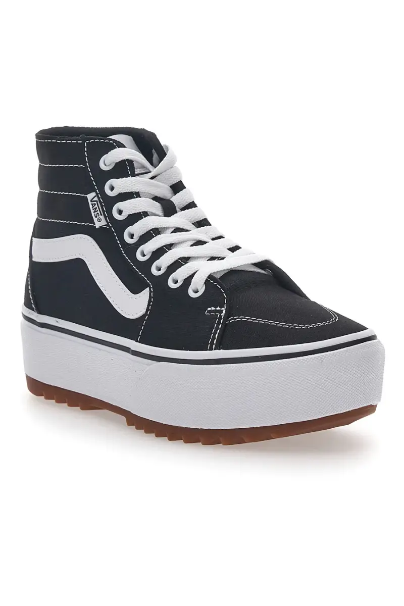Sneakers con Flatform Nere e Bianche Vans Hi Tapered [NERO] miniatura 2
