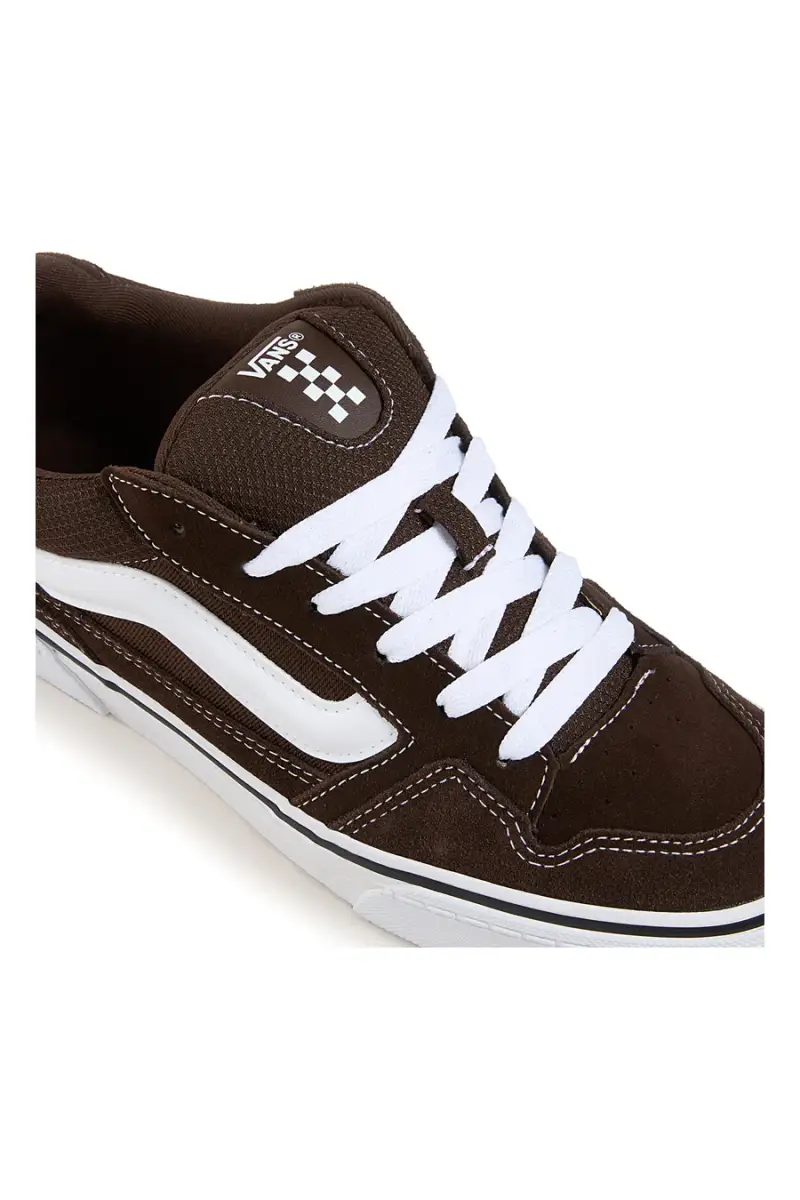 Sneakers marroni in suede con dettagli bianchi Vans Caldron [MARRONE] miniatura 3