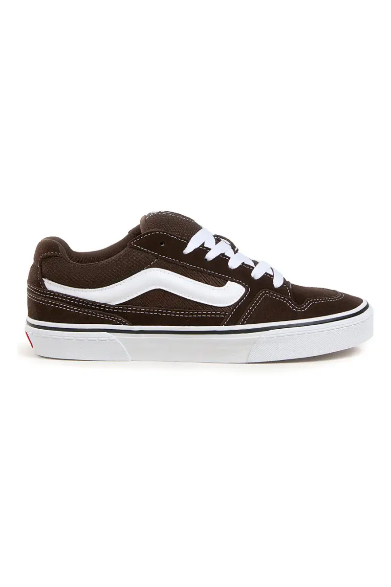 Sneakers marroni in suede con dettagli bianchi Vans Caldron [MARRONE]