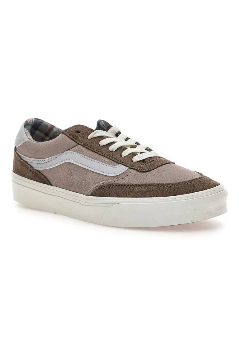 Sneakers marroni in suede con fodera plaid Vans Brooklyn LS [TAUPE] miniatura 2