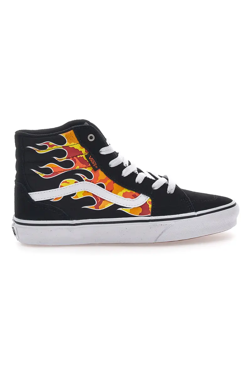 Sneakers Mid Cut con Fiamme Vans Filmore Hi [NERO