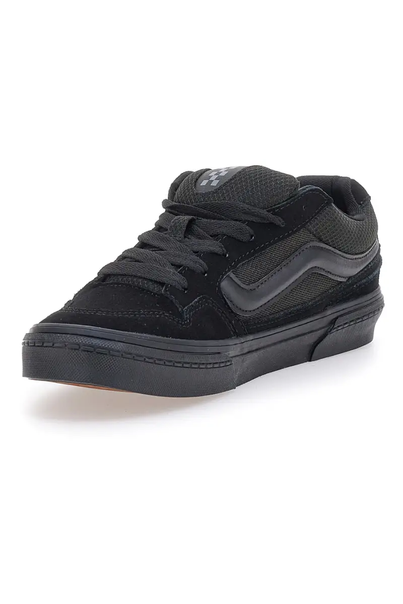 Sneakers Nere Con Tomaia In Pelle Vans Caldrone [NERO] miniatura 3