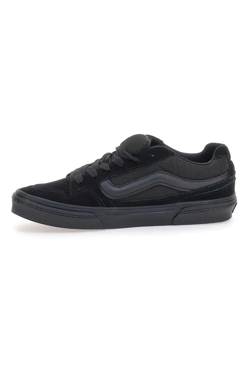 Sneakers Nere Con Tomaia In Pelle Vans Caldrone [NERO] miniatura 4