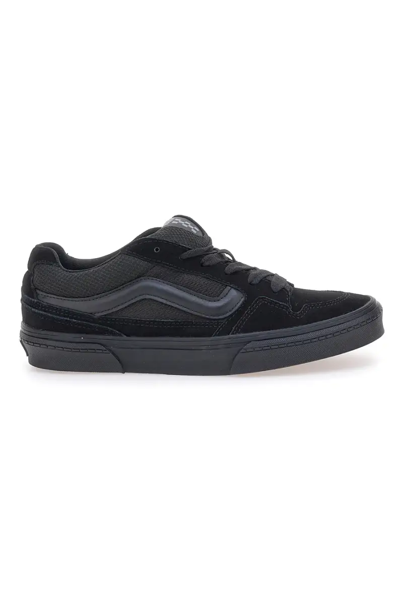 Sneakers Nere Con Tomaia In Pelle Vans Caldrone [NERO]