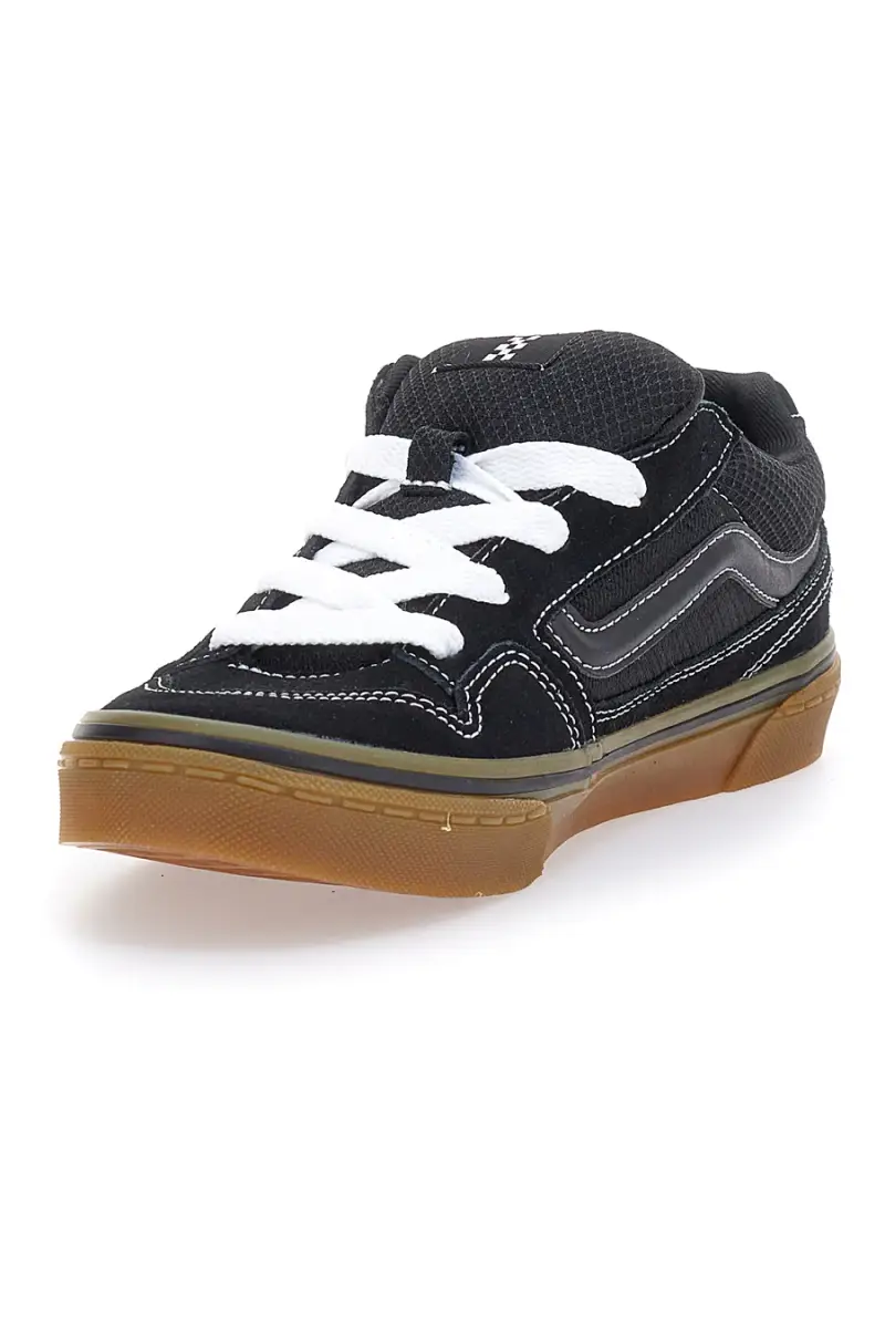 Sneakers Nere Con Tomaia In Vera Pelle Vans Caldrone [NERO] miniatura 3