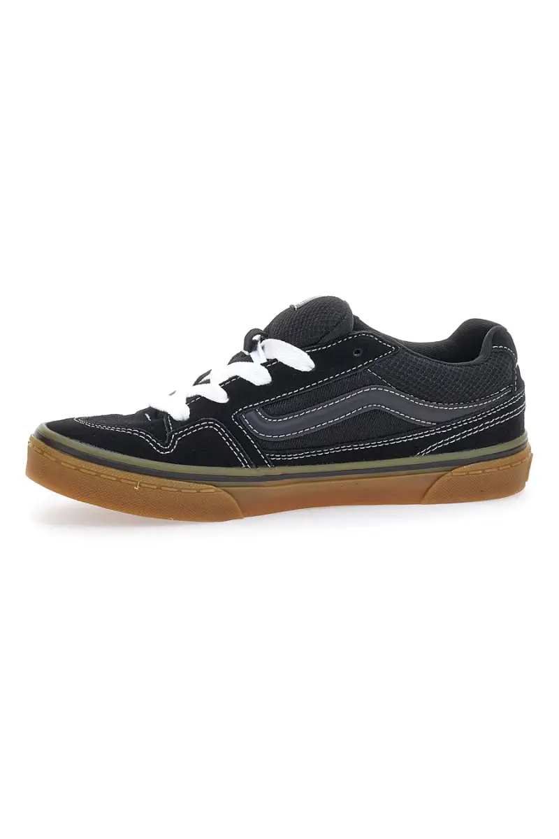 Sneakers Nere Con Tomaia In Vera Pelle Vans Caldrone [NERO] miniatura 4