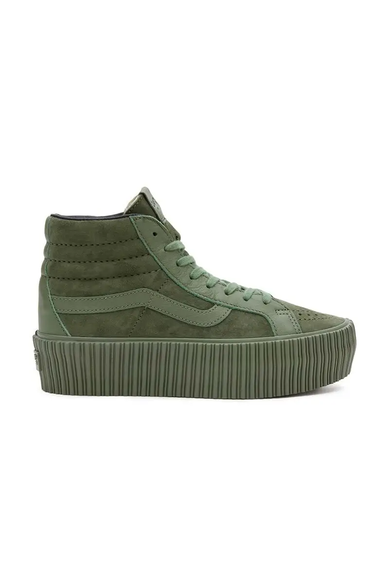 sneakers Premium Standards Sk8-Hi Reissue Platform colore verde VN000CNFARM1