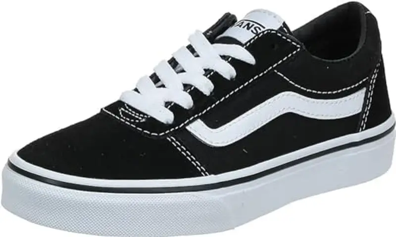 Vans Ward Suede/canvas - Scarpe da Ginnastica Basse Unisex Bambini, Nero ((Suede/Canvas) Black/White Iju)
