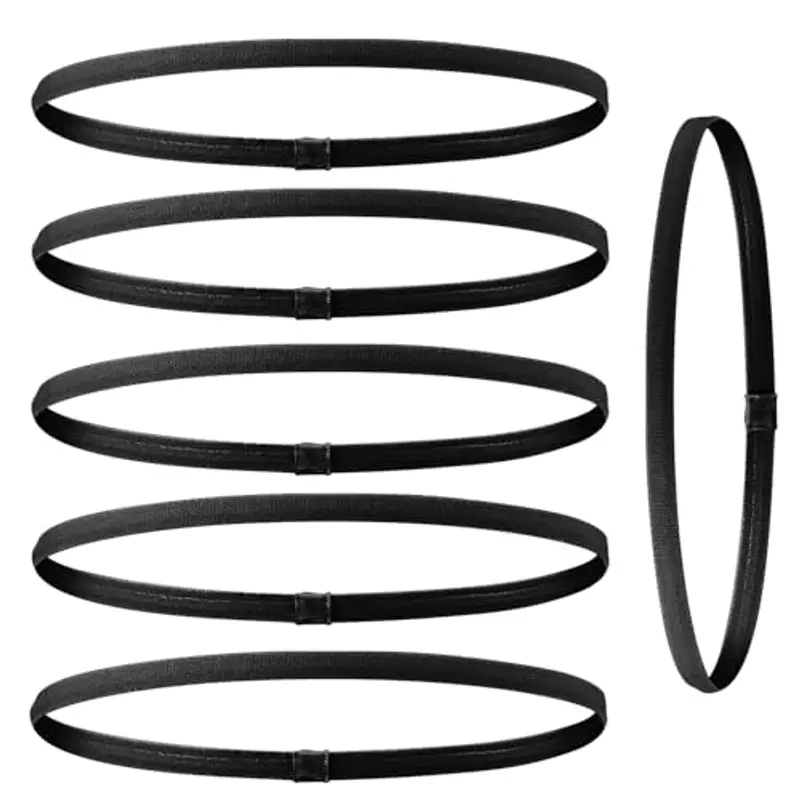 vaolmlop 6 Pezzi Sportiva Fascia Capelli,Cerchietto Sportivo Sottile,Sportive Fascette Antiscivolo Per Donne Sport