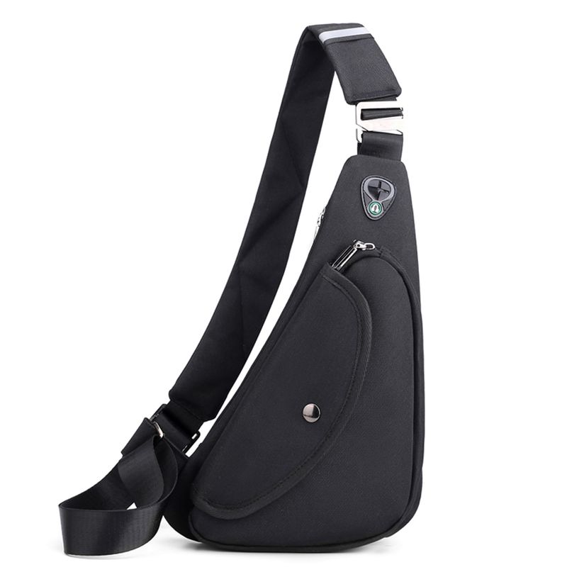 VARLIVOO Zaino Monospalla Uomo Nero Impermeabile