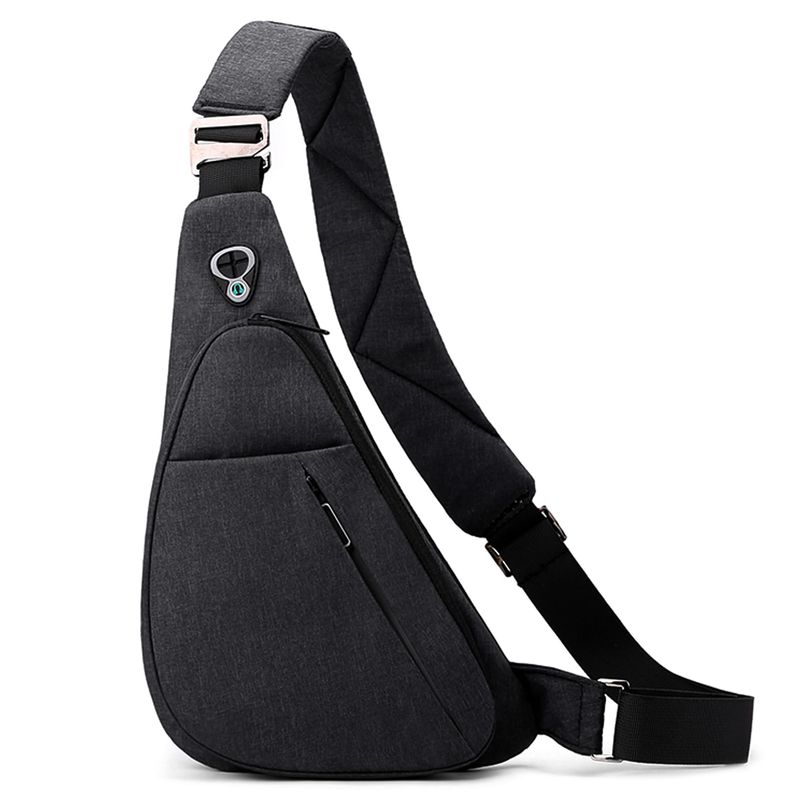 VARLIVOO Zaino Monospalla Uomo Nero Impermeabile