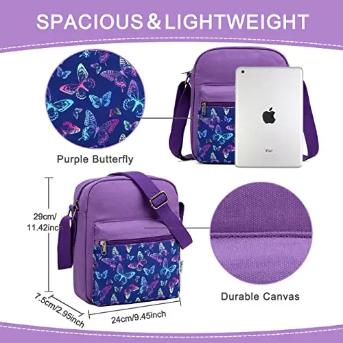 VASCHY Borsa Bambina, Borsetta Bambina Borsa Tracolla Bambina Borsetta Ragazza con Animali Borse Donna Tracolla con miniatura 2