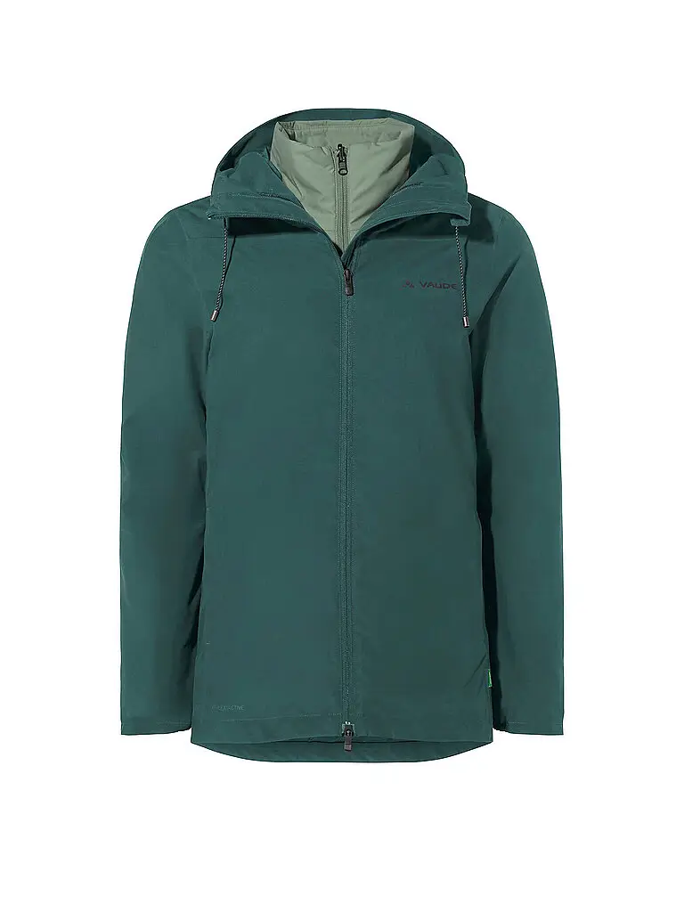 Giacca da trekking da donna Mineo 3in1 con cappuccio verde scuro | 38
