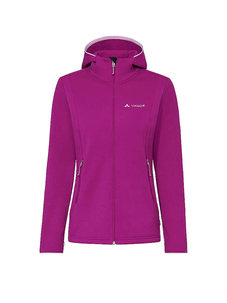 Giacca in pile da turismo da donna Idris Hoodie rosa | 36