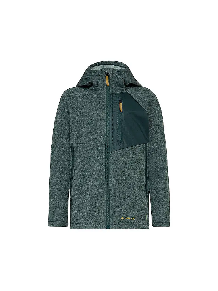 Giacca in pile per bambini Rokua Hoodie verde scuro | 122-128