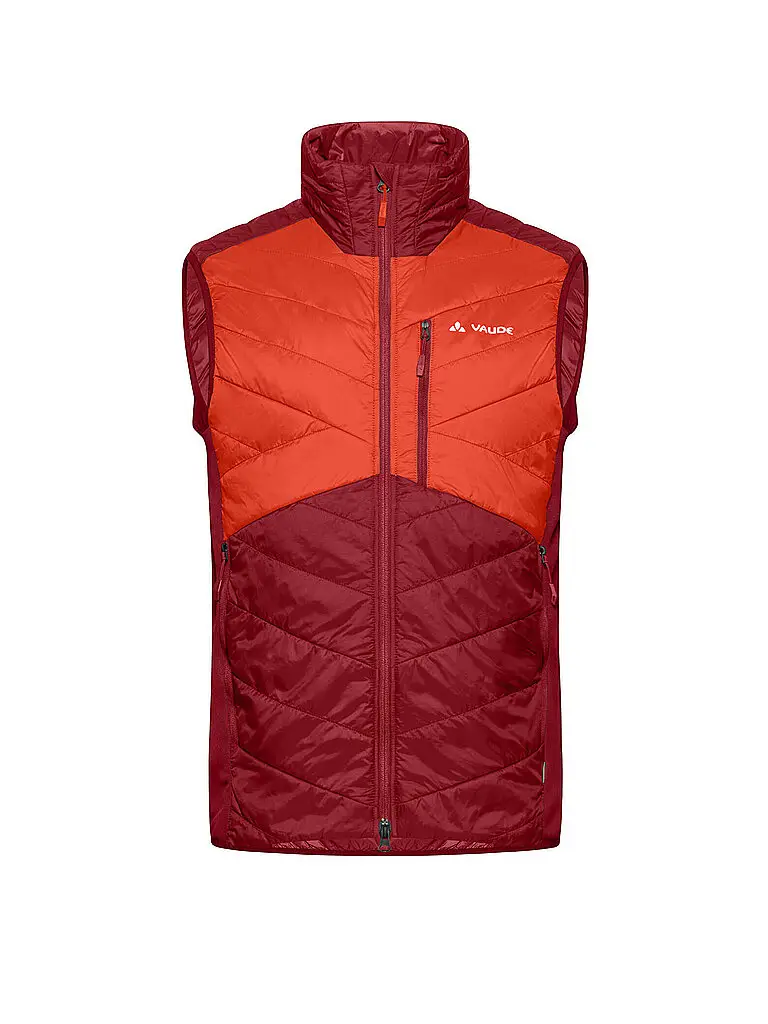 Gilet isolante da uomo Sesvenna rosso scuro | S