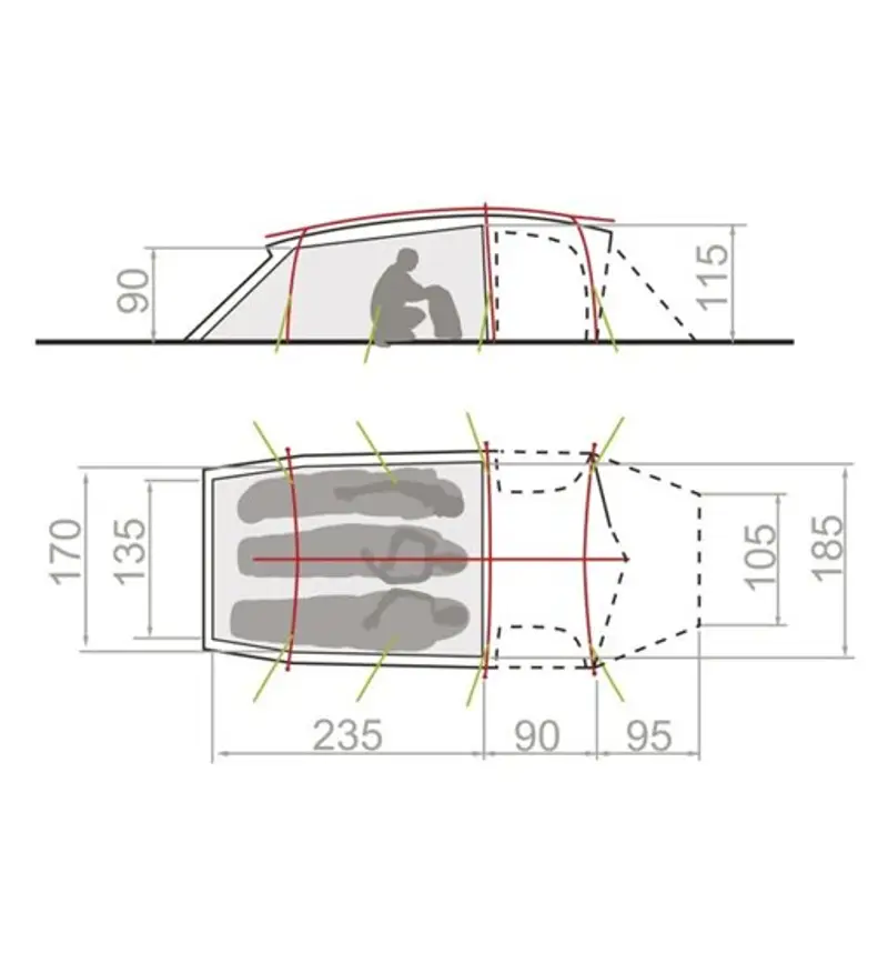 Mark XT 3P - tenda da trekking Green