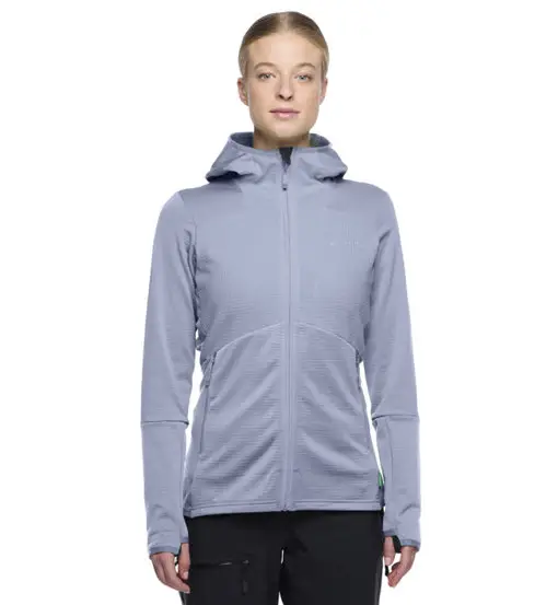 Monviso Hooded Grid W - felpa in pile - donna Light Violet