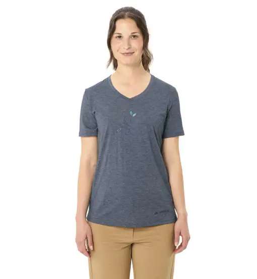 Wo Skomer Print III - T-shirt - donna Blue