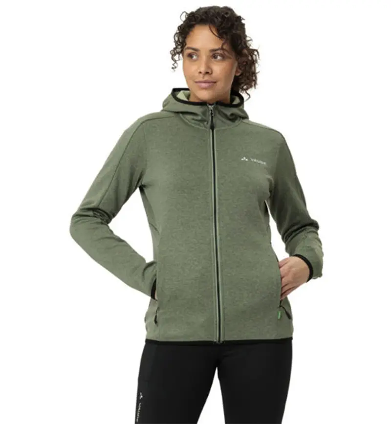Wo Valsorda Fleece Hoody - felpa in pile - donna Green