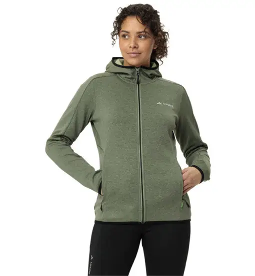 Wo Valsorda Fleece Hoody - felpa in pile - donna Green