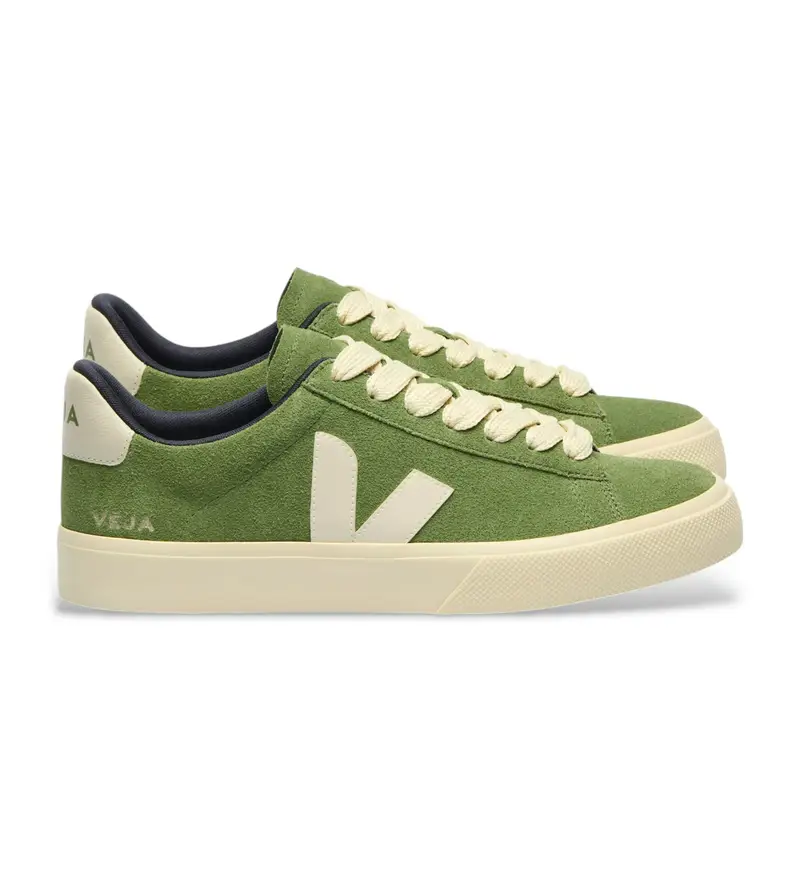 per donna. CP0320525 Sneakers in pelle Green Field (37), Basso, Stringhe, Casual, Verde