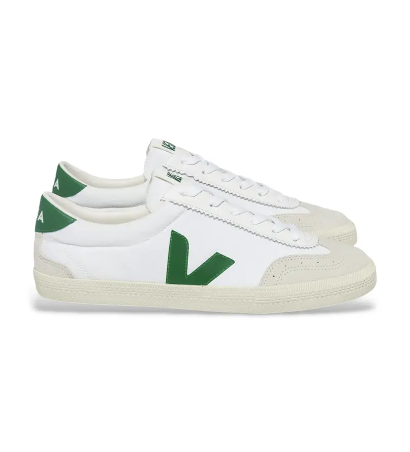 per donna. VO0103525 Scarpe da pallavolo bianche e verdi (37), Bianco, Basso, Camoscio, Stringhe, Casual Pelle