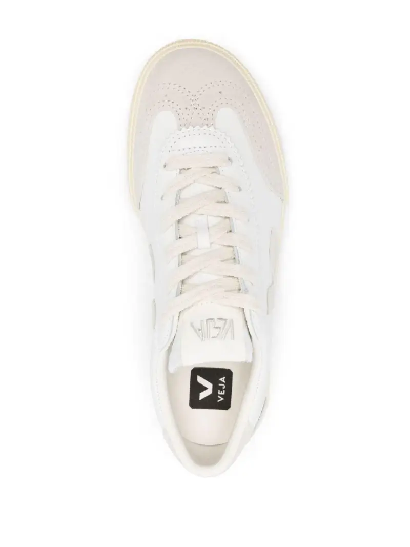 Sneakers Bianche in Pelle con Inserti Scamosciati Bianco miniatura 2