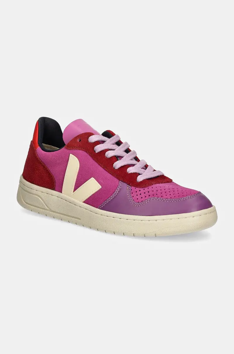 sneakers in camoscio V-10 colore rosa VX0303668A