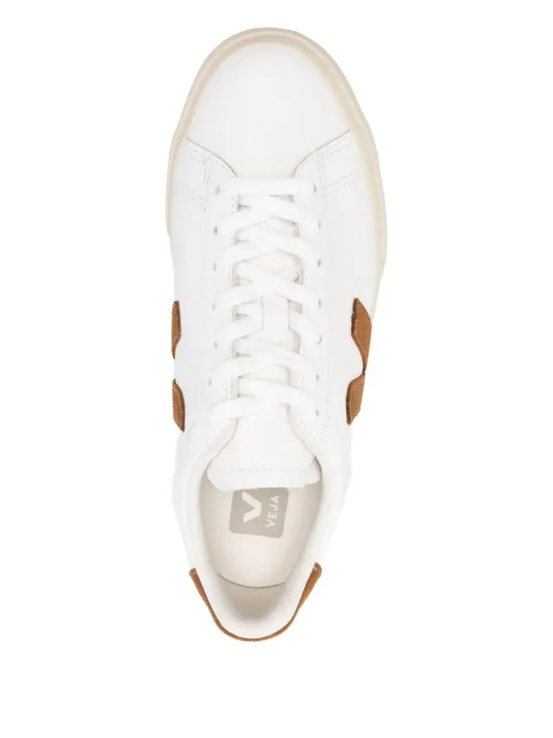 Sneakers in Pelle con Logo Laterale Bianco miniatura 3