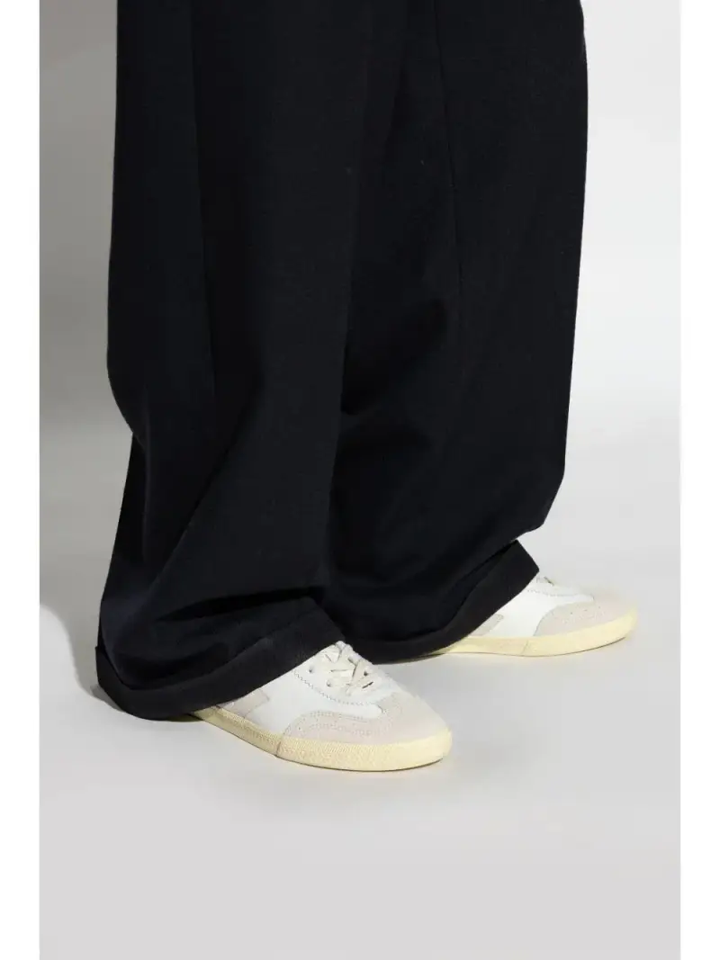 Sneakers in Pelle e Tela con Inserti Bianco miniatura 2