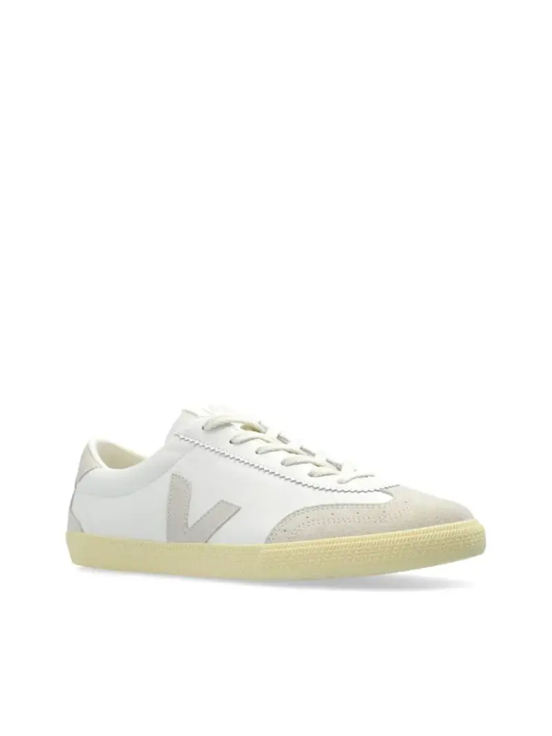 Sneakers in Pelle e Tela con Inserti Bianco miniatura 3