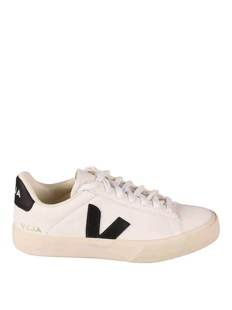 Sneakers in pelle logate Bianco