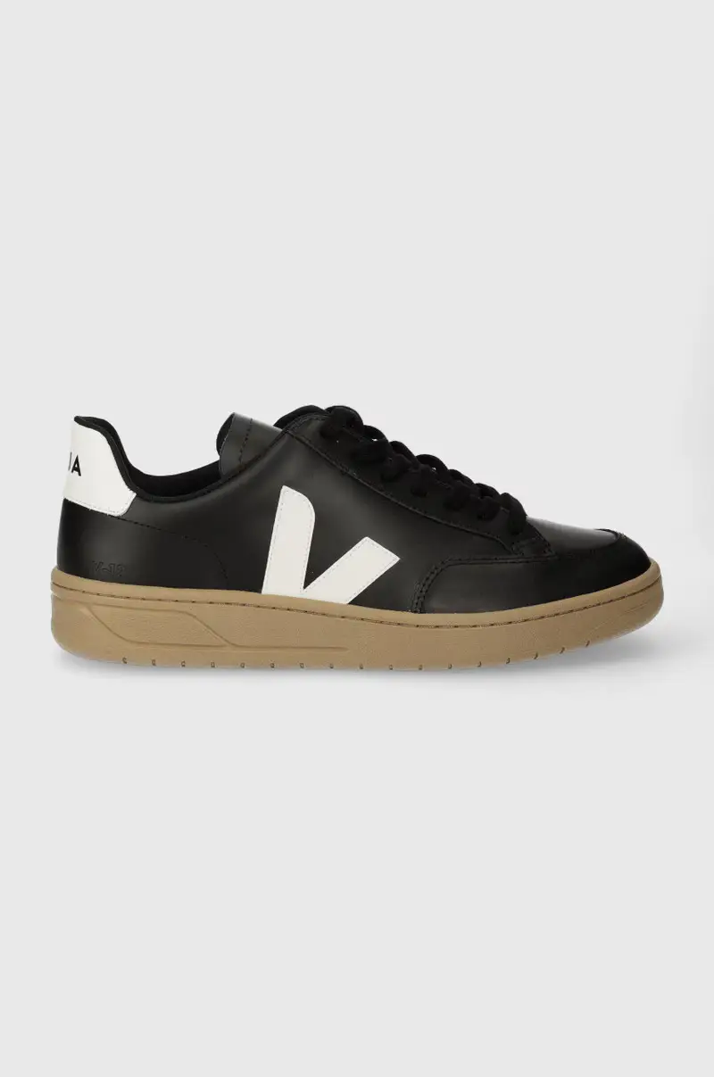 sneakers in pelle V-12 Nero