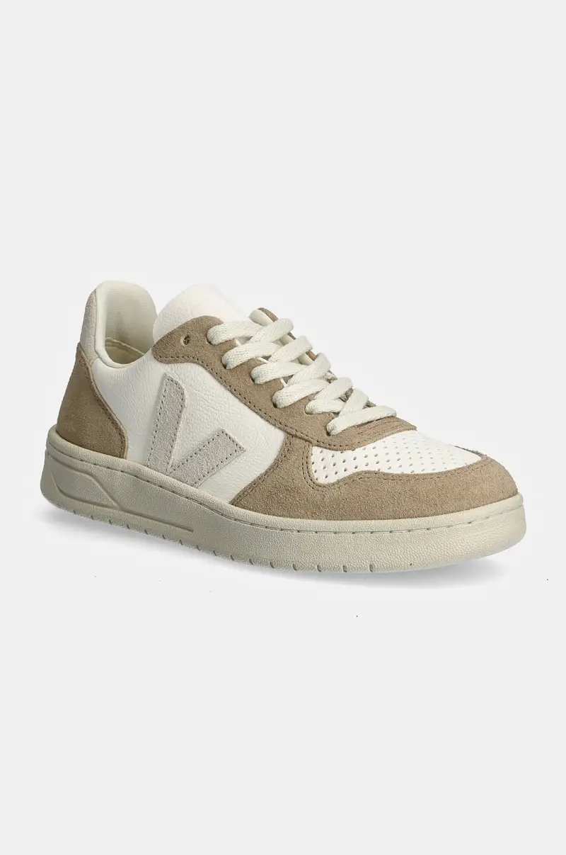 sneakers in pelle V10 colore beige