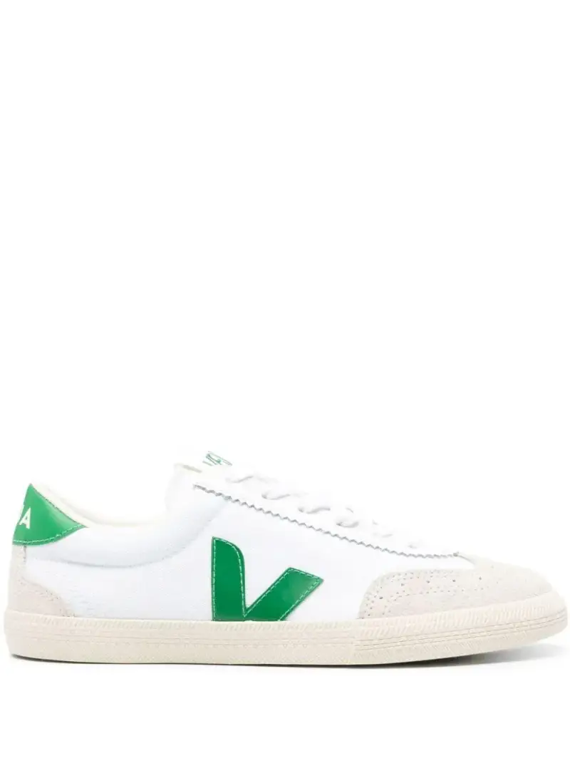 Sneakers V-10 a inserti bianche/verdi Bianco