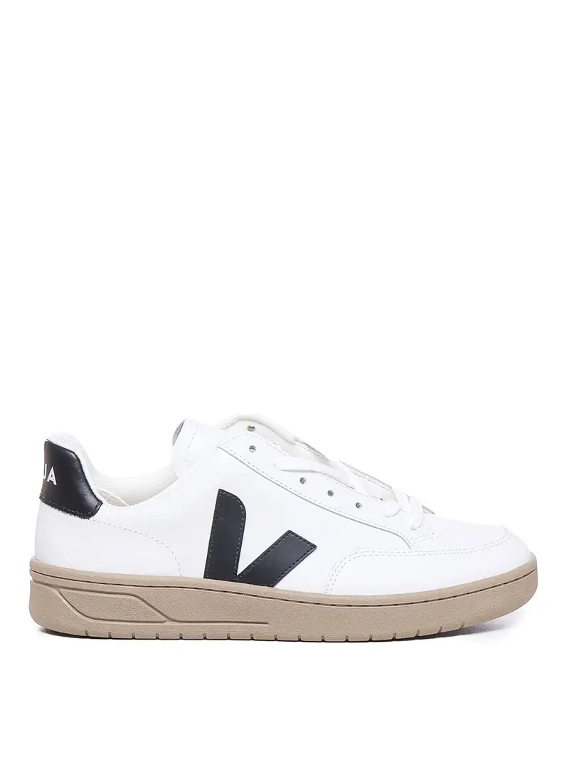 Sneakers V-12 nere in pelle senza cromo Bianco