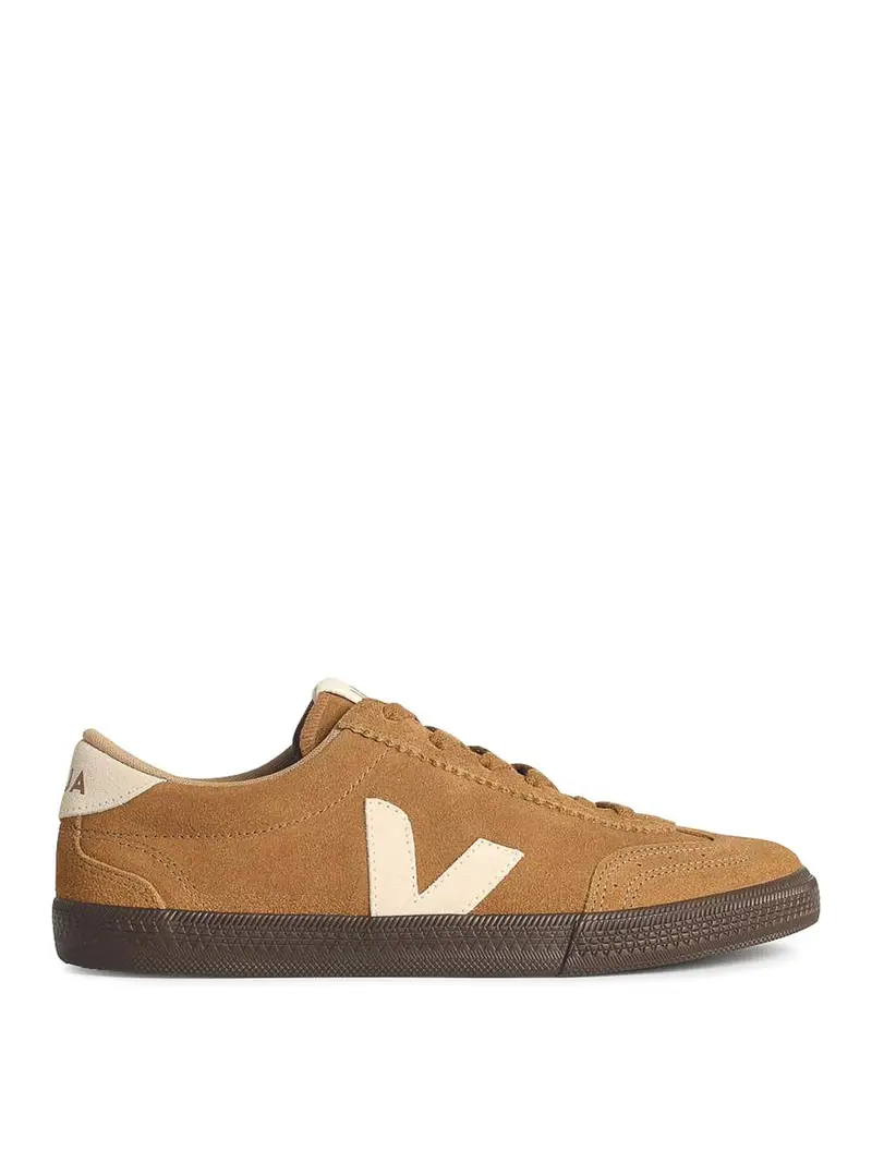 Sneakers Volley in camoscio beige