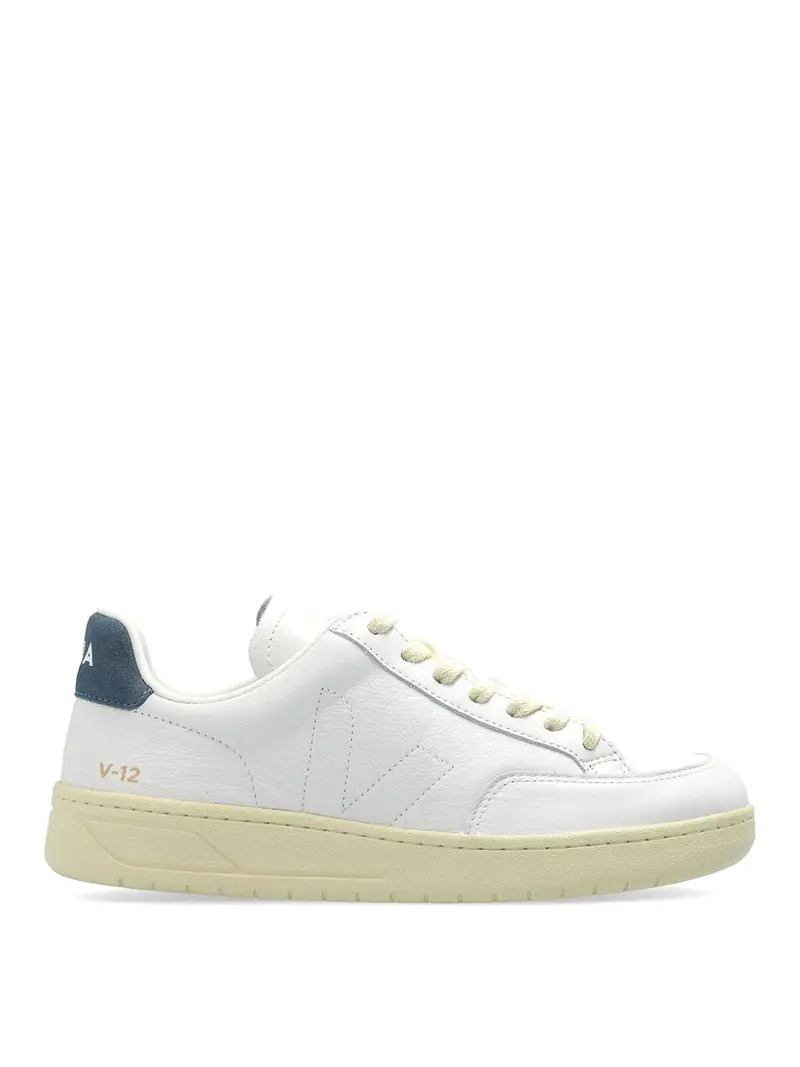 V-12 Cucitura in pelle Bianco