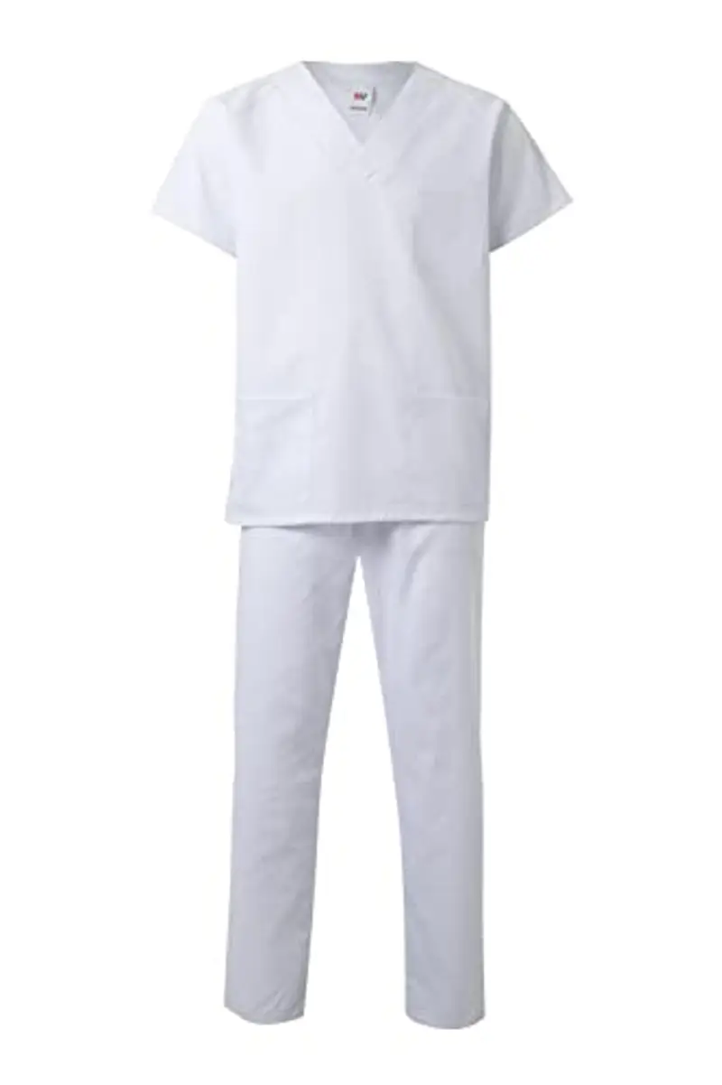 VELILLA Basic Completo di Casacca e Pantaloni, Bianco, 4
