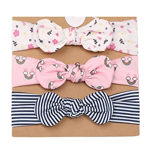 Vellette Cerchietti e Fasce per Capelli Fascia Capelli Bimba Cotone Bowknot Elastica Colori Diversi Regalo per Neonate
