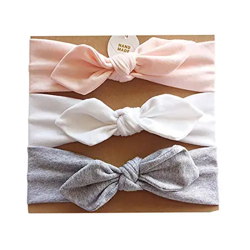 Vellette Cerchietti e Fasce per Capelli Fascia Capelli Bimba Cotone Bowknot Elastica Colori Diversi Regalo per Neonate