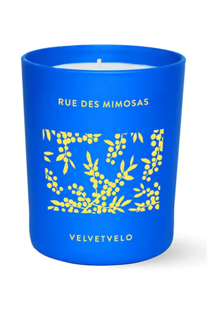 candela profumata Rue des Mimosas 185 g colore blu MIMOXXBOU miniatura 2