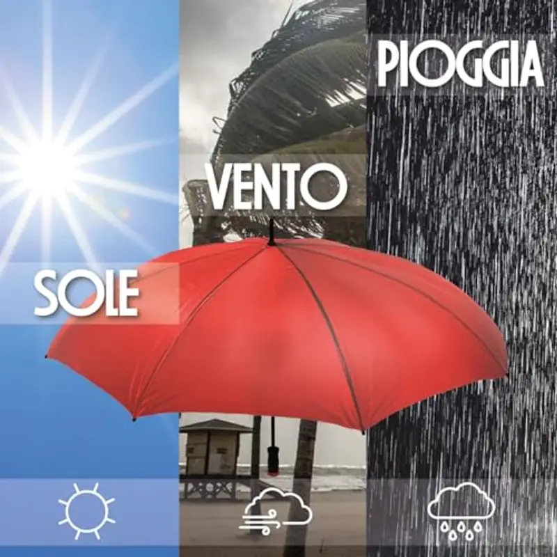 VENEZIANO Gruppo ombrello personalizzato - Personalizza Ora con immagini, testi eo loghi - ideale per regali, uso quotidiano e aziendale miniatura 3