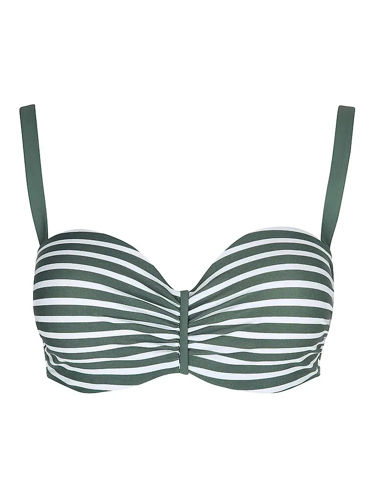 Bikinioberteil da donna con ferretto a fascia oliva | 38E