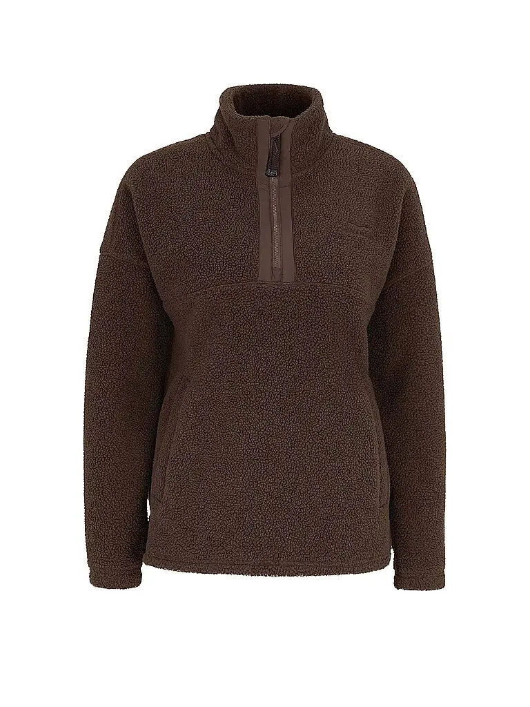 Felpa fitness da donna Sarah HalfZip marrone | L