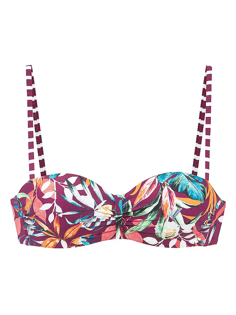 Top bikini a fascia da donna rosso scuro | 42B